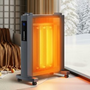 MEPTY 1500W Mica Space Heater with Remote and Thermostat