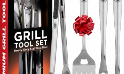 Alpha Grillers BBQ Tool Set with Spatula, Fork, Brush & Tongs product image