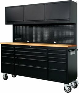 CHETTO C 72-Inch Rolling Tool Chest with 15 Drawers and Pegboard