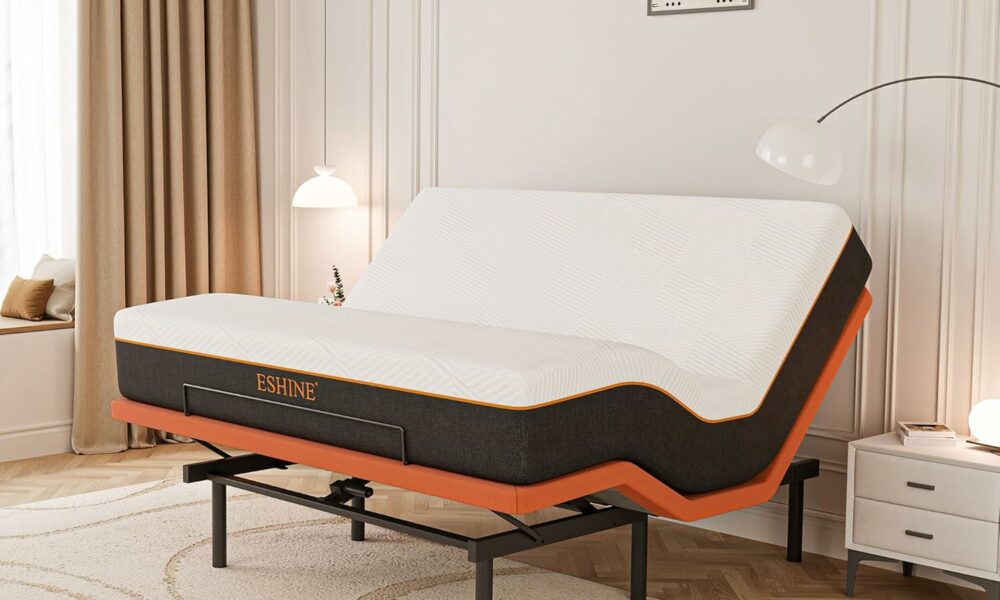 ESHINE 2000 Series Adjustable Bed Frame with 12-Inch Memory Foam Mattress (King) product image