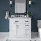 ARIEL 37-Inch Bathroom Vanity with Carrara Marble Countertop product image