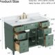 DELUXE LIVING 48-Inch Bathroom Vanity with Sink and Stone Top product image