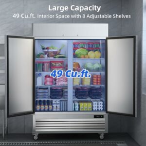 Coolski 54-Inch Reach-In Refrigerator 49 Cu.Ft. 2-Door