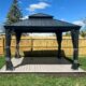 PURPLE LEAF 12' x 12' Aluminum Hardtop Gazebo with Steel Roof product image