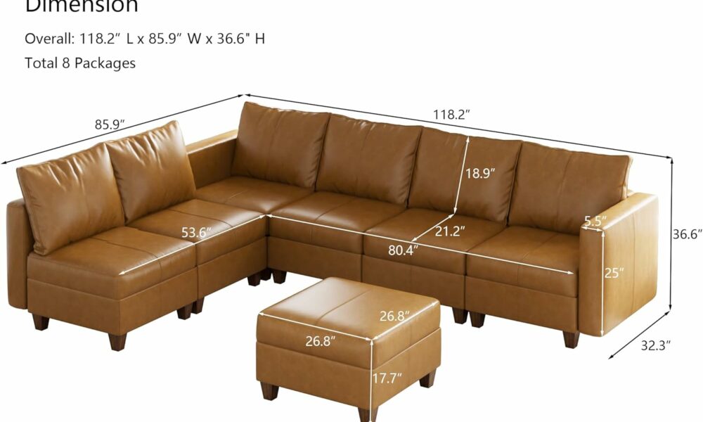 EASE MOOSE Modular Sectional Sofa with Reversible Chaises and Storage product image