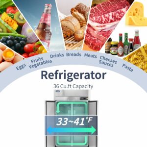 ICECASA 48-Inch Commercial Refrigerator 36 Cu.ft 2-Door Reach-In product image