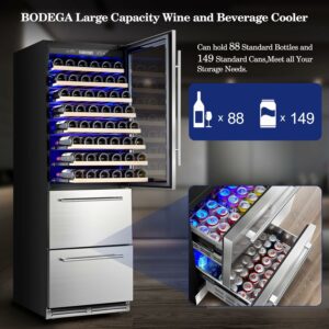 BODEGA 24-Inch Dual Zone Wine Cooler (88 Bottles, 149 Cans)