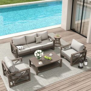 Amopatio 8-Piece Aluminum Patio Furniture Set