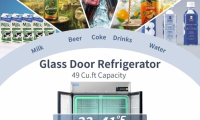 ICECASA 54-Inch Commercial Display Refrigerator 49 Cu.ft 2-Door product image