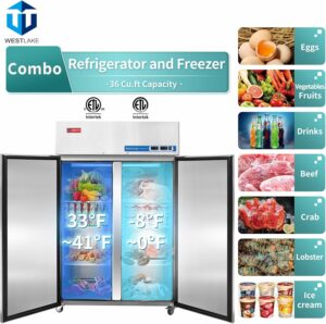 WESTLAKE 48-Inch 36 Cu.ft Reach-In Refrigerator and Freezer Combo product image
