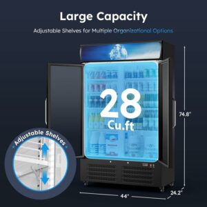 Mojgar 44-Inch 28 Cu Ft Commercial Merchandiser Refrigerator