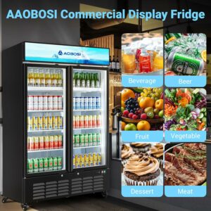 AAOBOSI 36.8 Cu.Ft Glass Door Commercial Refrigerator