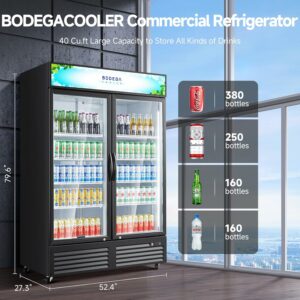 BODEGA Commercial Merchandiser 40 Cu. Ft Beverage Refrigerator