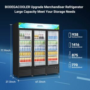 BODEGA Commercial Merchandiser 53 Cu. Ft Beverage Refrigerator