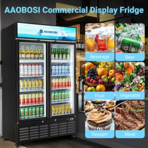 AAOBOSI 27.02 Cu.Ft Commercial Merchandiser Refrigerator