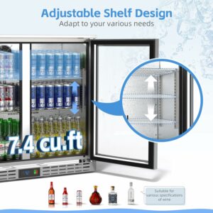Coolake 36-Inch 7.4 cu.ft Under Counter Beverage Cooler