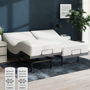 Nectar Split King Adjustable Base & 12-Inch Hybrid Mattress