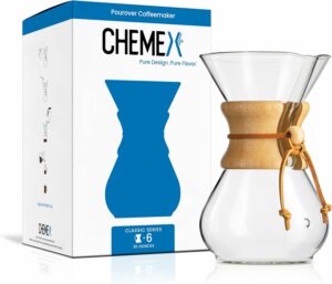 Chemex Classic Series 6-Cup Pour-Over Glass Coffeemaker