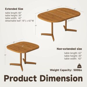 Chromcraft Extendable Dining Table with 18-Inch Leaf