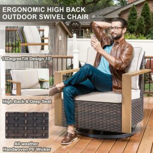 Belord 6-Piece Patio Furniture Set with Fire Pit Table
