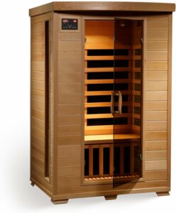 Blue Wave Coronado 2-Person Hemlock Infrared Sauna with 6 Carbon Heaters