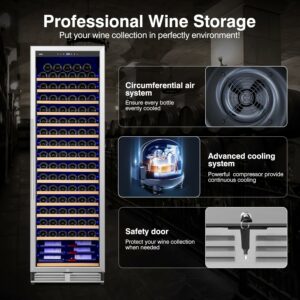 Velivi 24-Inch Wine Cooler 190-Bottle Refrigerator