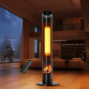 AKIRES 38-Inch 1500W Oscillating Tower Heater with Thermostat