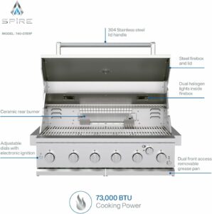 SPIRE 740-0781P 36-Inch 73,000 BTU Built-In Gas Grill
