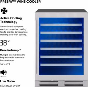 Zephyr Presrv 24-Inch 53-Bottle Single-Zone Wine Cooler