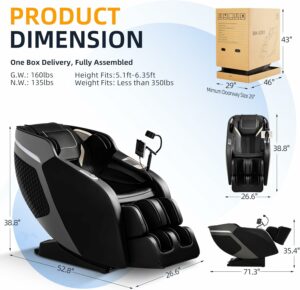 GOLINYOUBIZ SL-Track 4D Massage Chair with Lumbar Heating & Body Scan