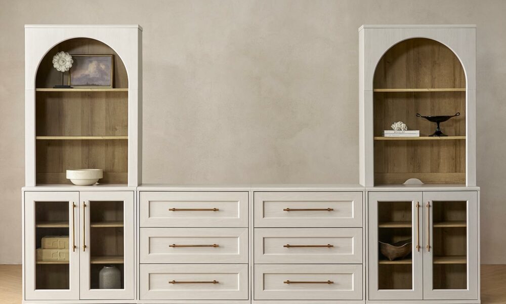 mopio Blake Entertainment Center for 65-Inch TVs (4 Units + Hutch) product image