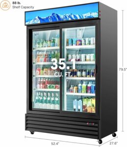 Wilprep 37 cu. ft. Sliding Door Merchandiser Refrigerator