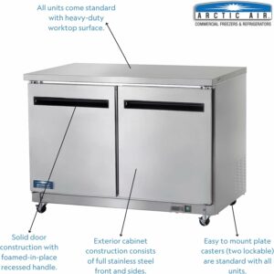 Arctic Air AUC48R 48-Inch Undercounter Refrigerator 12 cu ft
