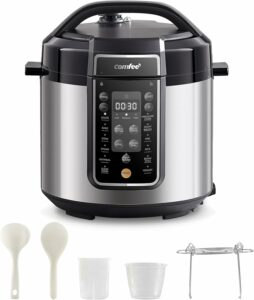 COMFEE' 6-Quart Pressure Cooker with Ceramic Pot