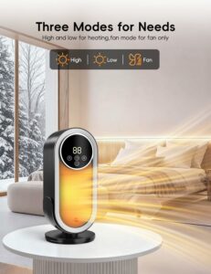 CCGIRU 1500W PTC Ceramic Space Heater with Remote