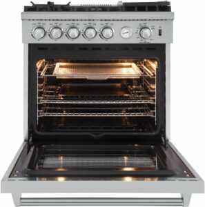 Forno Lazio 30-Inch Gas Range 5-Burner 4.32 Cu.Ft. Convection Oven