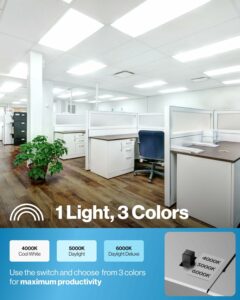Sunco Lighting 2x4 LED Panel Light 30W/40W/50W Selectable (24-Pack)