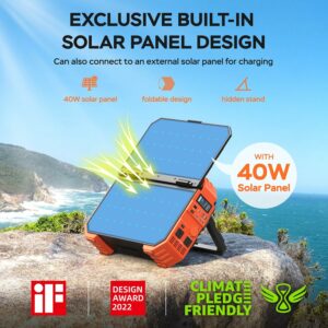 BLAVOR 1600W Portable Power Station 1024Wh LiFePO4 Battery with Solar Panel