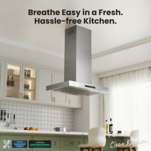 VIKIO HOME 30-Inch 600 CFM Island Range Hood