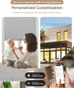 KINCMO Motorized Roller Shades 100% Blackout Smart Blinds