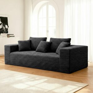 Sonovafurn Frameless Foam Cloud Sleeper Sofa 3-Seater