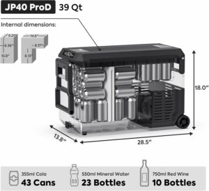ICECO JP40 ProD 40-Quart Dual-Zone Portable Fridge Freezer