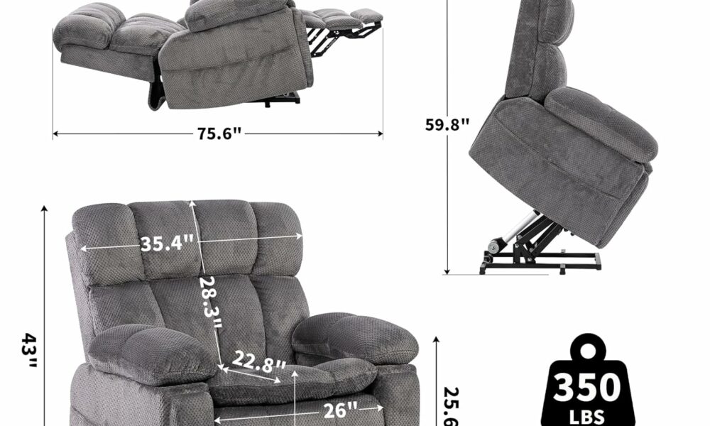 Zuacs Dual Motor Power Lift Recliner with Heat and Massage product image