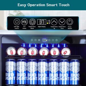 ORYMUSE 24-Inch Outdoor Beverage Cooler Refrigerator 180-Can