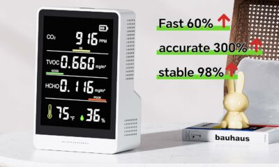 PinoTec 5-in-1 Air Quality Monitor | CO2 Formaldehyde TVOC Humidity Temperature product image