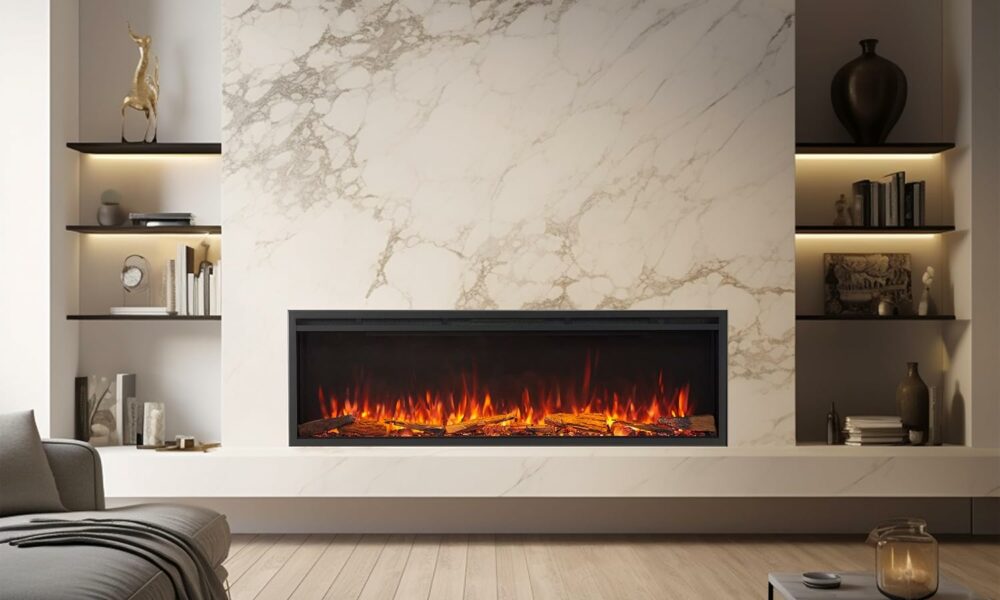 Legend Flame 60-Inch Recessed Electric Fireplace Insert 1500W Heater product image