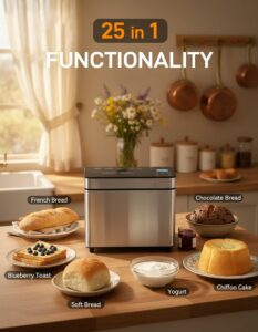 MERIOR Bread Maker with Visible Lid 2lb Automatic Machine product image