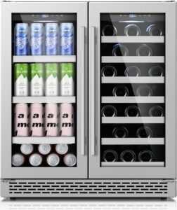 WINEBOSS 30-Inch Dual Zone Beverage Refrigerator (33 Bottles)