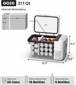 ICECO GO20 20-Liter Dual-Zone Portable Refrigerator product image