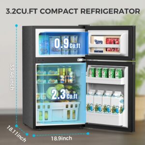 COWSAR 3.2 Cu.Ft Compact Refrigerator with Freezer product image